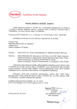 Excellence is our Passion PROHL&Aacute;&Scaron;EN&Iacute; O SHODĚ 24/2015