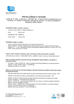 Lakovaná pozinkovaná ocel a za studena válcovaná ocel
