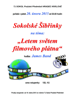 Sokolské Šibřinky „Letem světem filmového plátna“