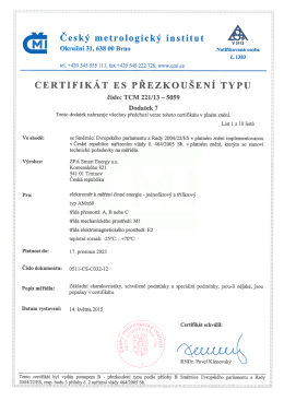 Certifikát MID