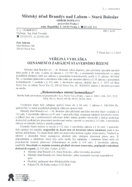 rekonstrukce místní komunikace