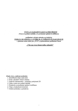 Zadávací dokumentace (pdf...)