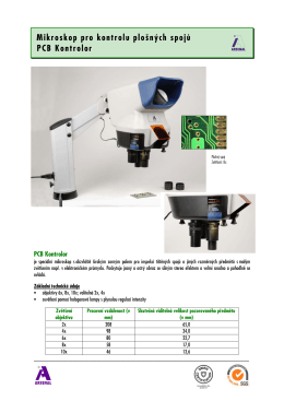 Mikroskop pro kontrolu plošných spojů PCB Kontrolor