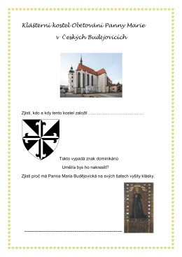 Klášterní kostel Obětování Panny Marie v Českých Budějovicích