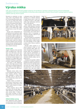 Výroba mléka, Zemědělský týdeník 32/2015