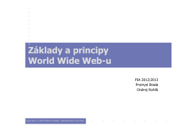 Základy a principy World Wide Web-u