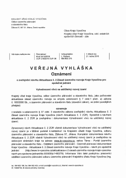 Veřejná vyhláška