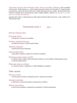 Valentýnské menu I. 550,- - gourmet