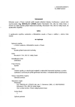 zapsán - Spolek přátel historické techniky