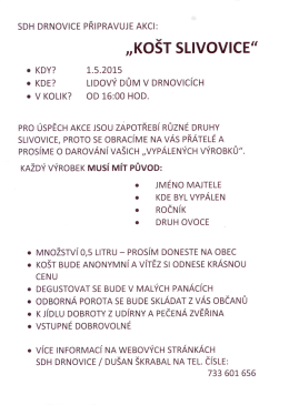 „KOŠT SLIVOVICE“