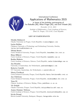 Applications of Mathematics 2015