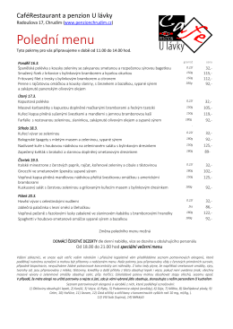 Polední menu - Penzion a PoloCafe "U Lávky"
