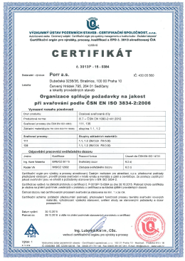 CERTIFIKÁT