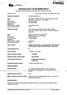 Závěrkový list maloodběr