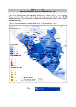 Ebola v Africe aktualizace MZČR ke dni 29. květen 2015