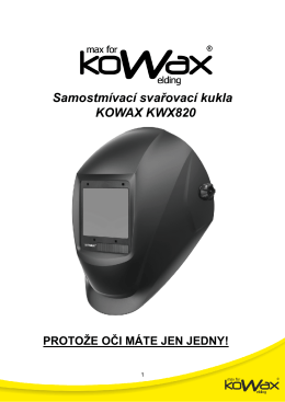 KOWAX KWX820 manual CZE novy
