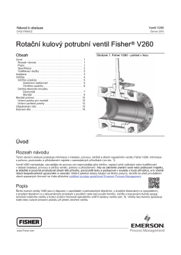 Rotační kulový potrubní ventil Fisherr V260