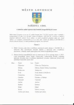 Nařízení Město Lovosice-lesní osnovy
