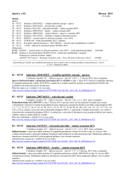 Zprávy z EU Březen 2015 01 – 03/15 Směrnice 2010/30/EU