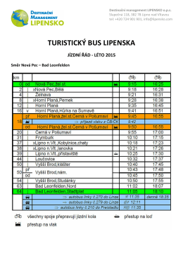 Jízdní řád DML bus léto 2015