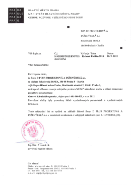 HLAVN&Iacute; MĚSTO PRAHA MAGISTR&Aacute;T HLAVN&Iacute;HO MĚSTA PRAHY