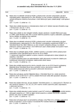 Usnesení č. 1 - Ostrožská Nová Ves