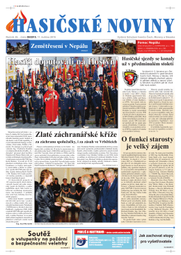Hasičské noviny č. 9, 11. května 2015