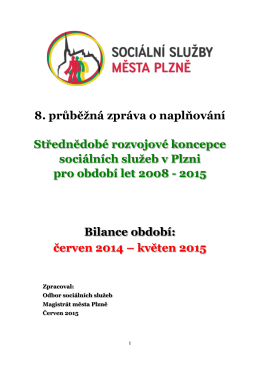 8. průběžná bilanční zpráva - Sociální služby města Plzně