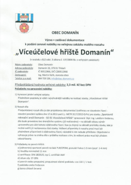 „Víceúčelové hřiště Domanín“