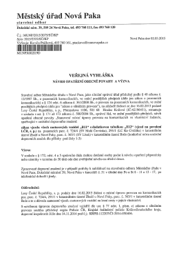 Veřejná vyhláška