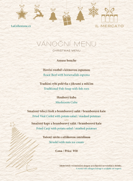 Vánoční menu 2015