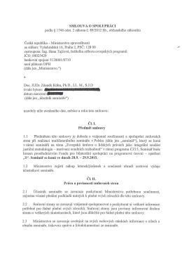 SMLOUVA O SPOLUPRÁCI - Otevřená data české justice