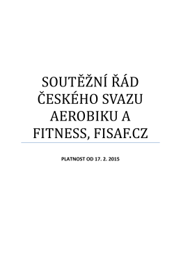 soutěžní řád českého svazu aerobiku a fitness, fisaf.cz