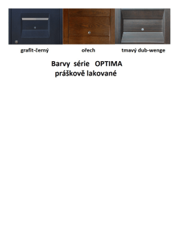 Barvy série OPTIMA práškově lakované
