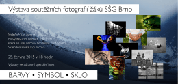 Výstava soutěžních fotografií žáků SŠG Brno BARVY • SYMBOL