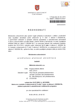 Neurologie - Nemocnice Měln&iacute;k