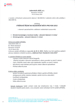 Informace k v&yacute;běrov&eacute;mu ř&iacute;zen&iacute;