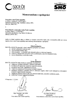 Memorandum - podpis