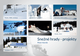 Snežné hrady - projekty