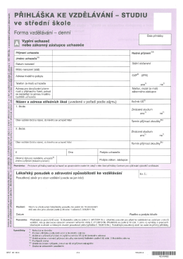 Přihl&aacute;&scaron;ka na S&Scaron;