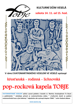 pop-rocková kapela TOBJE