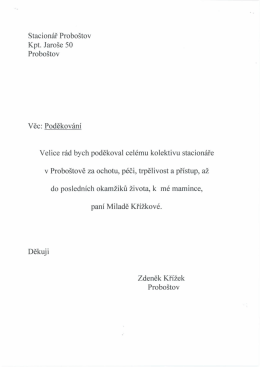 Stacion&aacute;ř Probo&scaron;tov