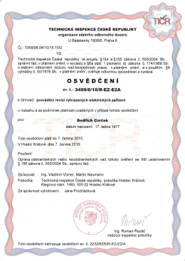 TECHNICK&Aacute; INSPEKCE čESK&Eacute; REPUBLIKY
