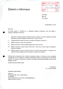 Ž&aacute;dost dle z&aacute;kona 106/1999 Sb.