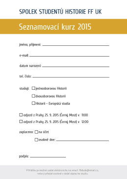 Seznamovací kurz 2015