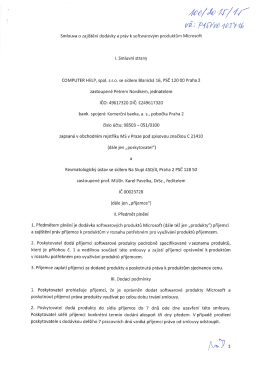 Platná smlouva - Revmatologický ústav