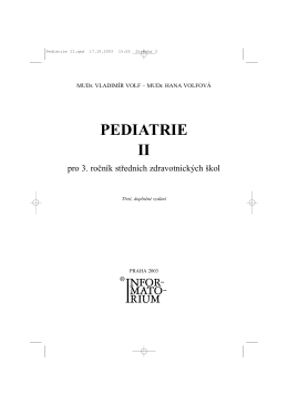Zobrazit PDF ukázku knihy PEDIATRIE II pro 3. ročník SZŠ