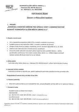 tel.: 482410111, fax: 485152068 - Technick&eacute; služby města Liberce