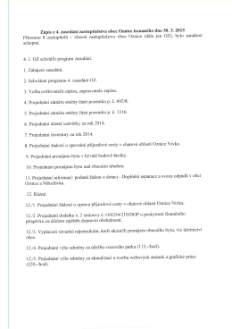 Zápis z 4. zasedání zastupitelstva obce Oznice konaného dne 30. 3