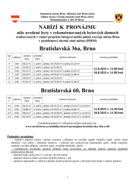 Bratislavská 36a, Brno Bratislavská 60, Brno - Brno